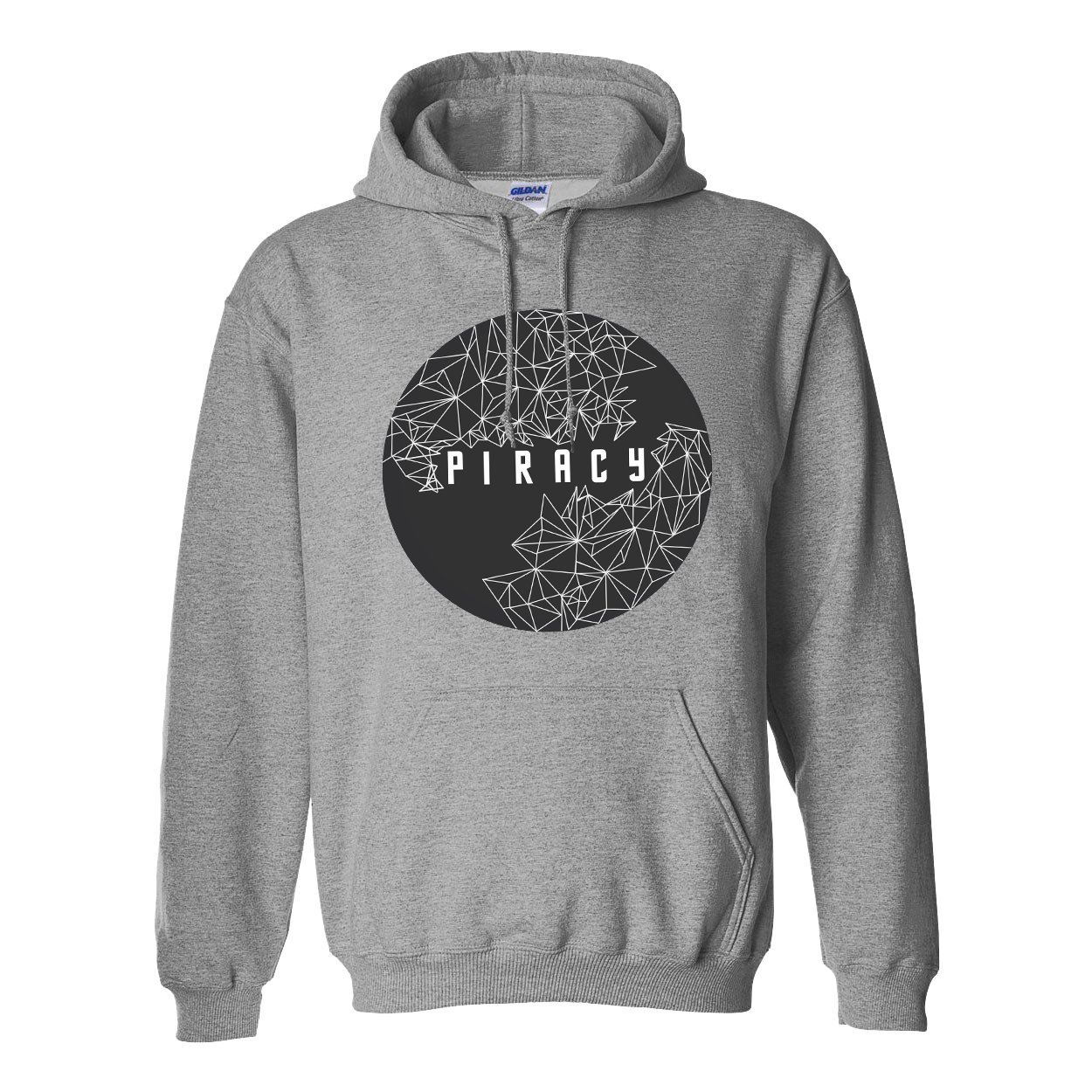 Sweatshirt Hoodie Geometric // Grey
